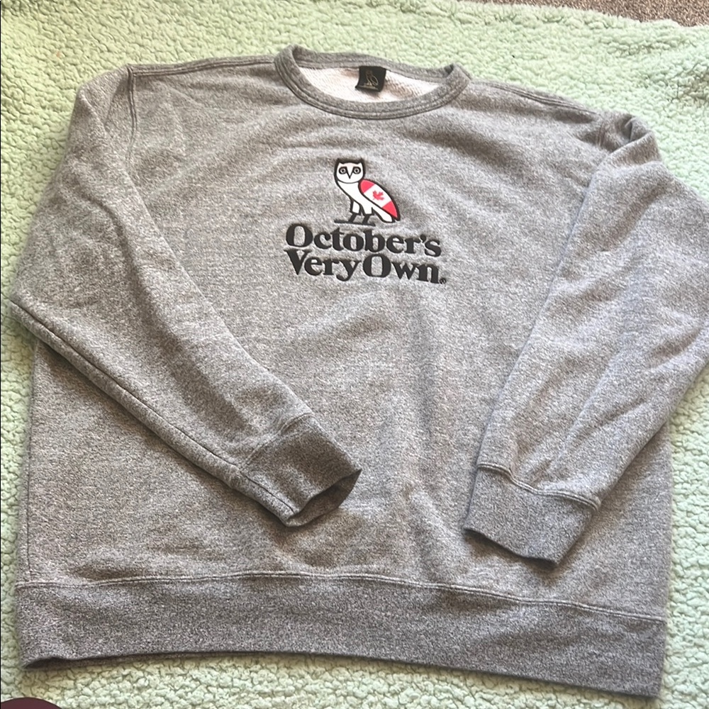 OVO Gray Sweatshirt with Owl Logo